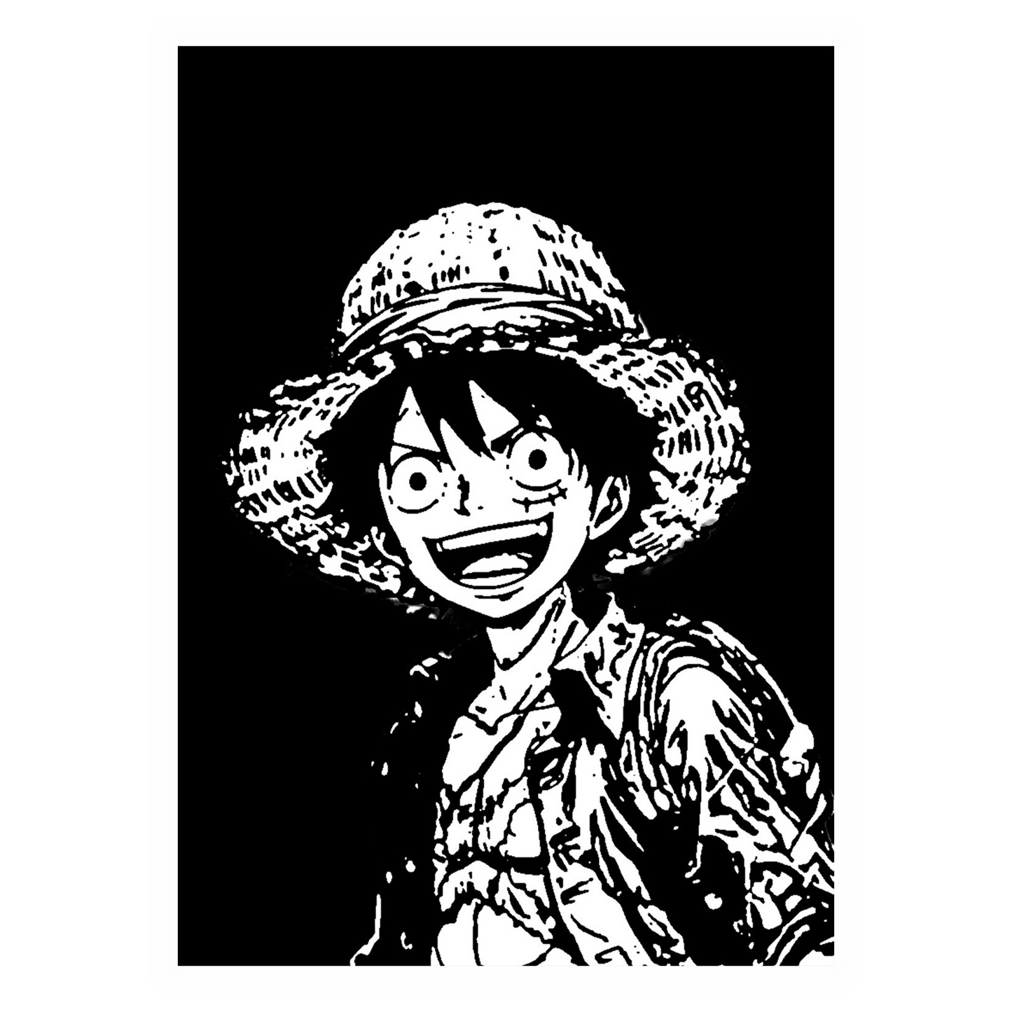 Monkey D Ruffy Epry Aluminium Bild.