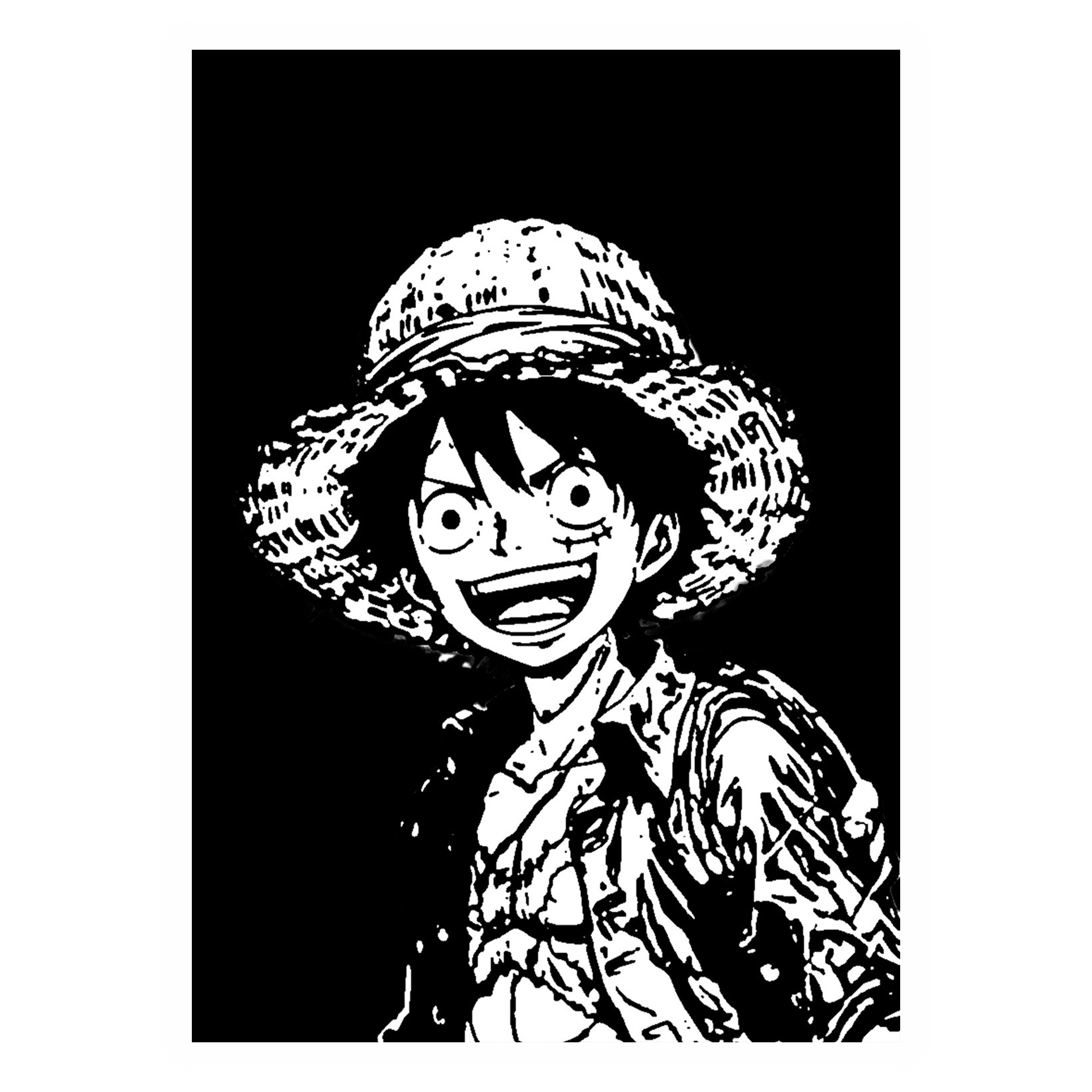 Monkey D Ruffy Epry Aluminium Bild.