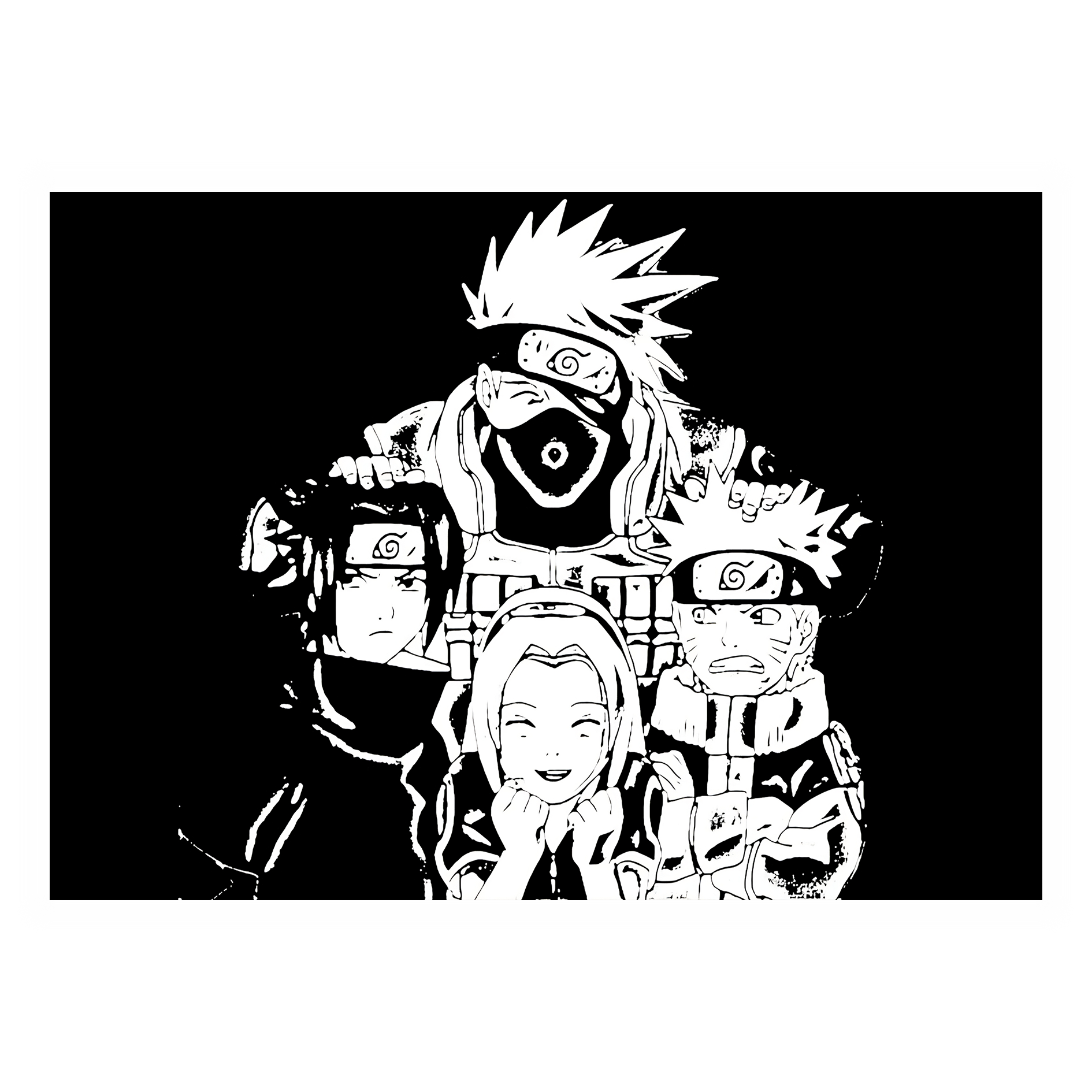 Naruto Team 7 Epry Aluminium Bild.